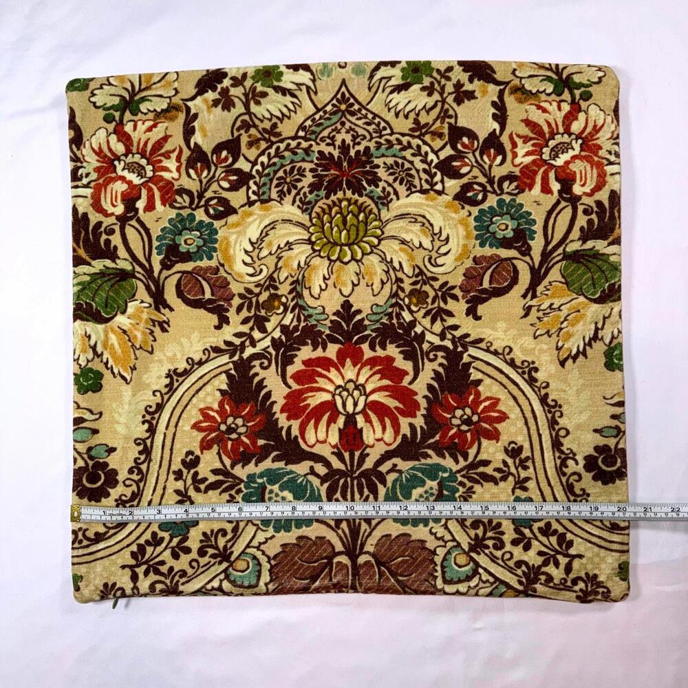 2 Pottery Barn Jules Printed Velvet 20" Square Floral Medallion Pillow Covers - Picture 4 of 6